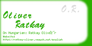 oliver ratkay business card